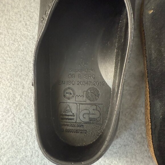 Birkenstock Birkis 265 Black Slip-Resistant Clogs Slip On Size 41 EU / Mens US 8 - Picture 10 of 12